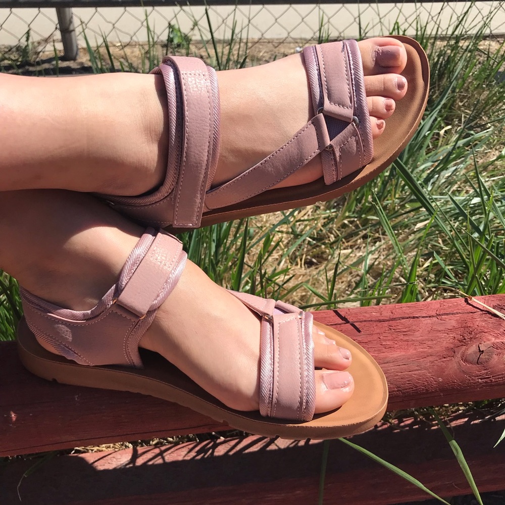New blush sandals